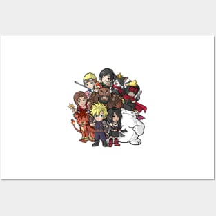 Final Fantasy 7 Chibi Team Posters and Art